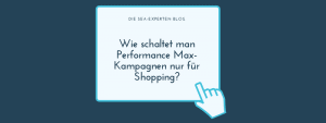 Wie schaltet man Performance Max-Kampagnen nur für Shopping? Blogbeitrag Titelbild